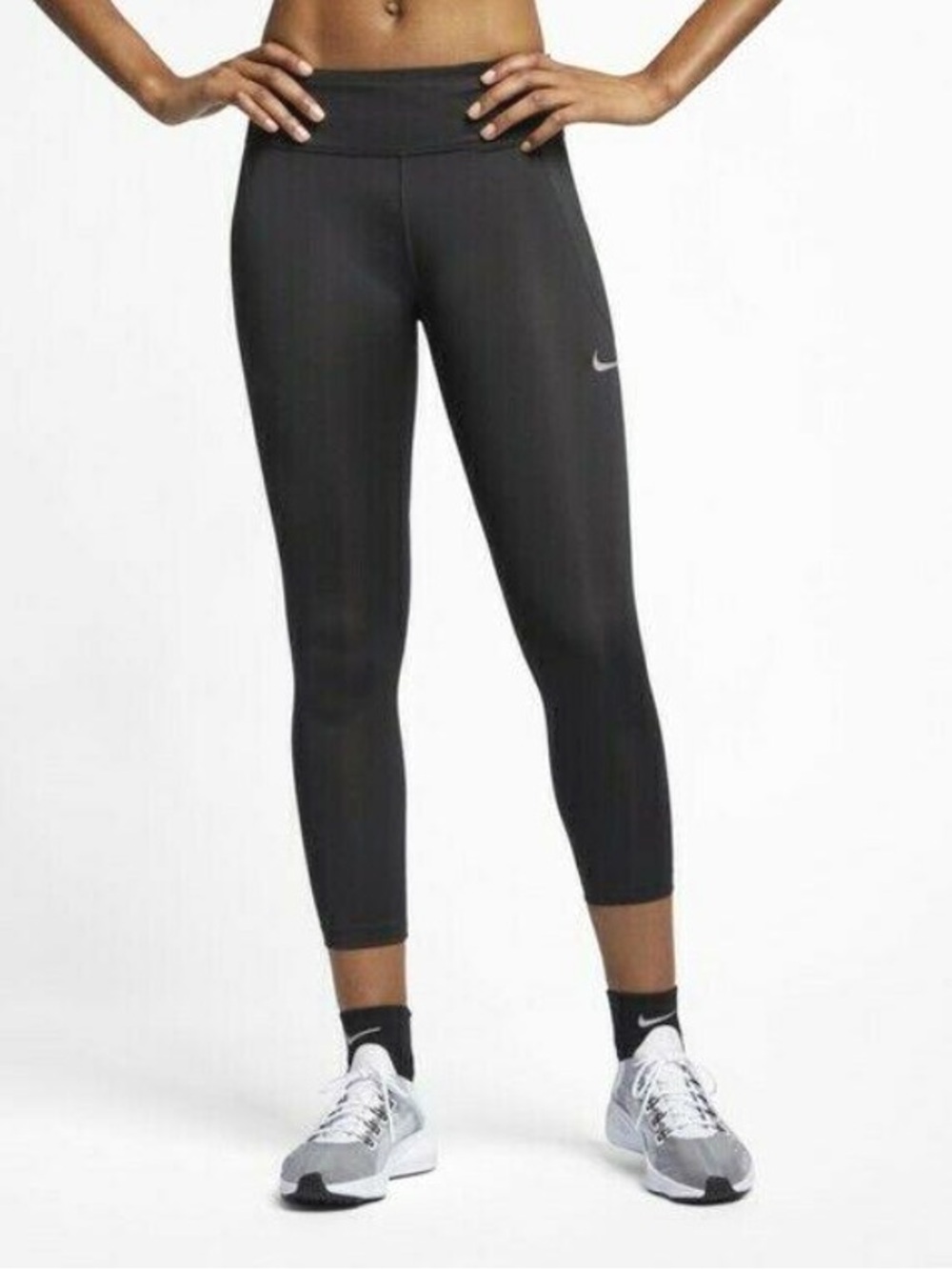 Nike Fast Dri-FIT Mid-Rise Running Leggings Black Medium DB4377-010